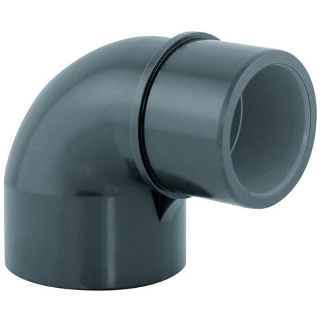Coude PVC pression 90° réduit MF/F à coller Ø 63 mm - Fitt (1/3)