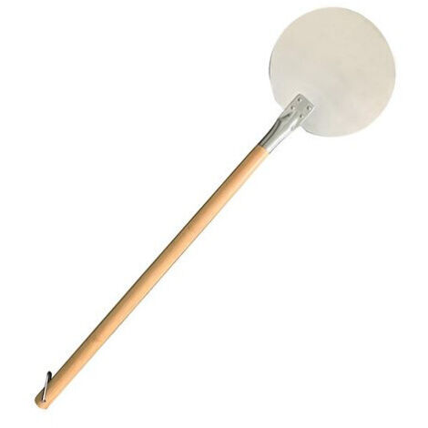 Le Marquier – Pelle à tourner pizza en inox et bambou – Manche long ergonomique 67 cm – Diamètre 22 cm – Accessoire de four à pizza