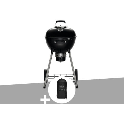 Napoleon – Barbecue à charbon Charcoal Kettle 47 cm – Grilles en acier inoxydable – Thermomètre Accu-Probe – Système de gestion de chaleur Vortex