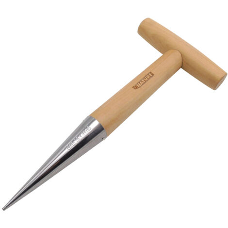 Plantoir à Main En Acier Inoxydable - Manche Bois Ergonomique, Idéal Pour Bulbes Et Semis