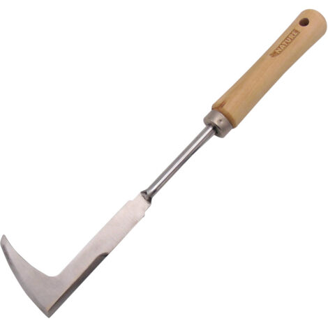Couteau grattoir en acier inoxydable, manche bois FSC - Nature (1/4)