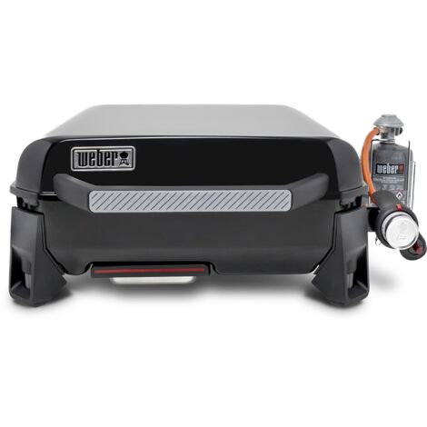 Weber – Plancha à gaz 1 brûleur inox 3,5 kW – Surface de cuisson 43 x 41 cm – Antiadhésive – Allumage piezo-électrique