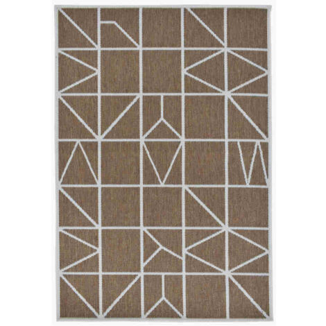 Tapis extérieur rectangulaire Alexandrie 115 x 180 cm en laine synthétique - Jardiline (1/3)