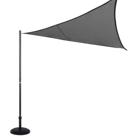 Poteau de montage pour voile solaire, hauteur 255 cm, métal