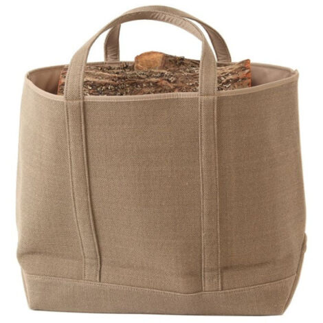 Le Marquier – Sac à bûches et à granulés 50x25x55 cm – Tissu durable – Poignées ergonomiques – Sac souple pour rangement combustible (1/3)