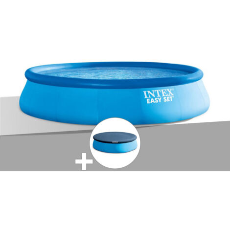 Intex – Piscine autoportante Easy Set Ø 4,57 m – Hauteur 0,84 m – Volume 9,80 m³ – Installation rapide en 10 min – Liner 3 épaisseurs