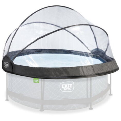 Exit Toys – Dôme de piscine ECO EXIT ø244cm – Abri pour piscines rondes – Réchauffement naturel de l'eau – Installation rapide avec charnières (1/8)