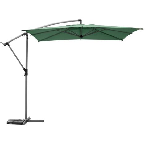 Hesperide – Parasol déporté carré 250 x 250 cm – Mât en aluminium 45,5 mm – Rotation 360° – Protection UV – Housse compatible disponible