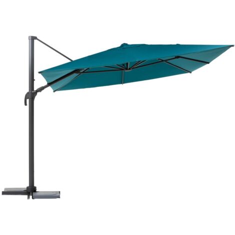 Hesperide – Parasol déporté rectangulaire 4 x 3 m – Toile oléfine déperlant – Structure en aluminium – Ouverture manivelle – Inclinable 360°