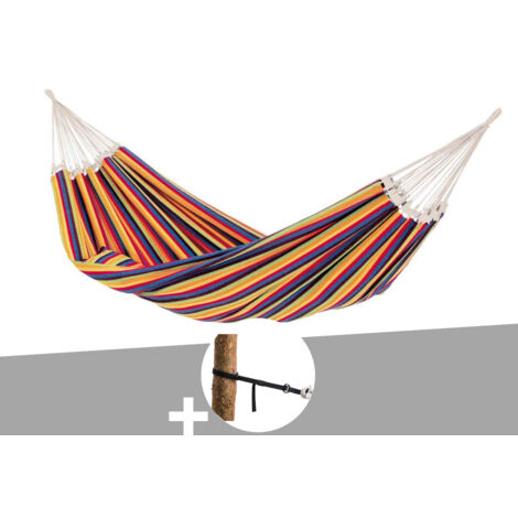 Hamac 3 places Paradiso tropical + Kit attaches T-Strap - Amazonas