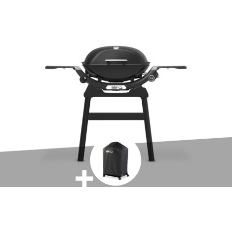 Barbecue à gaz Q 2200N noir avec pied + Housse - Weber (1/5)