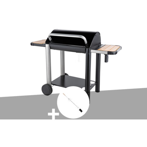 Barbecue charbon Vulcano 3000 + Kit tournebroche - Somagic (1/2)