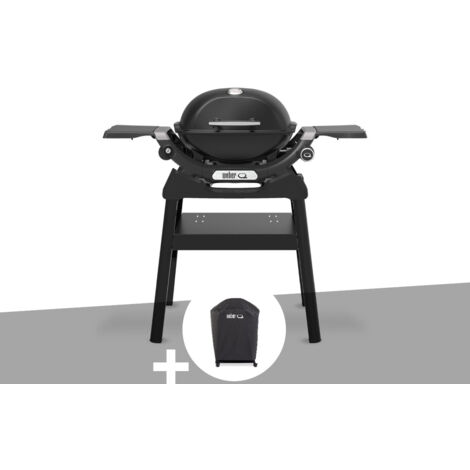 Barbecue à gaz Q 1200N noir avec pied + Housse - Weber (1/5)
