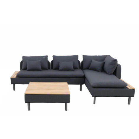 Salon de jardin détente Modularo, 2 canapés + 1 table basse - Jardideco (1/2)