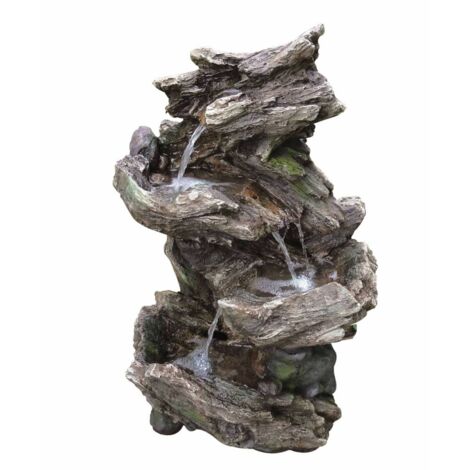 Ubbink – Fontaine de jardin mini cascade décorative en polyrésine – Dimensions 78x46x36 cm – Éclairage LED – Débit 600 L/H (1/6)