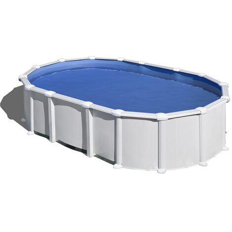 Piscine acier blanc Haïti ovale 6,34 x 3,99 x 1,32 m - Gré (1/5)