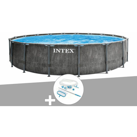 Intex – Piscine tubulaire ronde 5,49 m x 1,22 m – Liner PVC armé triple épaisseur – Filtration à cartouche 4,4 m³/h – Accessoires inclus
