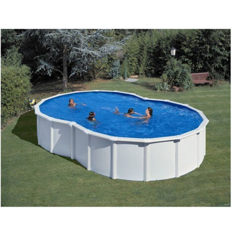 Kit piscine hors sol acier en 8 VARADERO avec renforts en U - Dimensions piscine: 6,40 x 3,90 x 1,20 m (1/10)