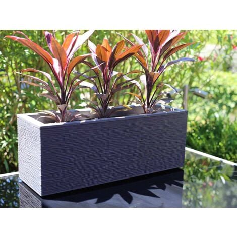 Balconnière rectangulaire Graphit Up 59 x 19,5 x 22,8 cm - 25 L - Gris anthracite - Eda