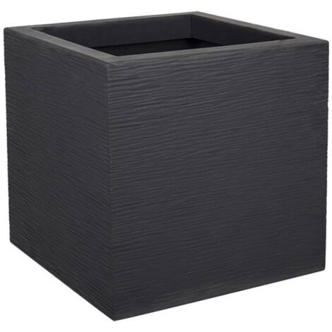 Jardinière carrée Graphit Up 29,5 x 29,5 x 29,5 cm - 21 L - Gris anthracite - Eda
