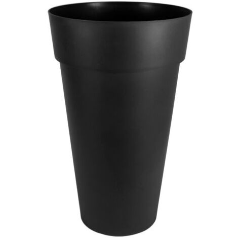 EDA – Pot à réserve d'eau rond 48 cm – Hauteur 80 cm – Contenance 90 L – Polypropylène gris anthracite – Résistant aux chocs et aux UV (1/5)