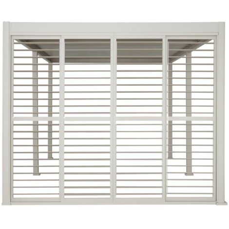 Persienne pour Pergola bioclimatique Evora 6x3,6 m argile - Hespéride