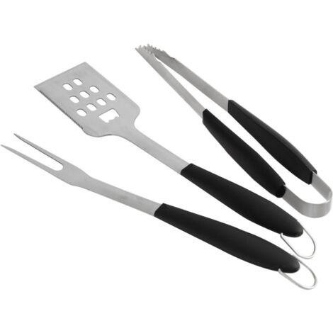 Set 3 Ustensiles Inox pour barbecue ou plancha Le Marquier (1/3)