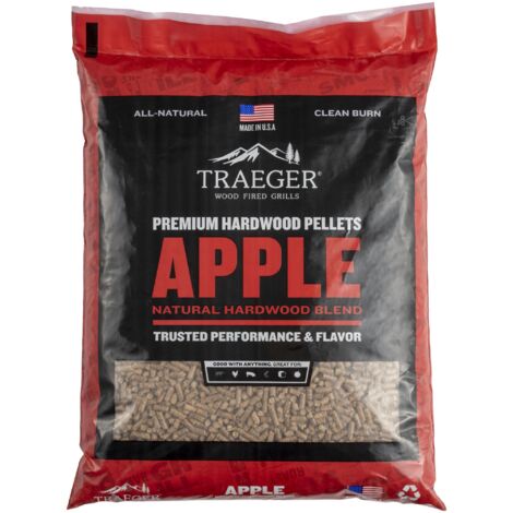 Sac à pellets pommier pour barbecue 9 kg – Saveur fruitée pour grillades – Bois d'allumage premium pour barbecue à pellets – Traeger