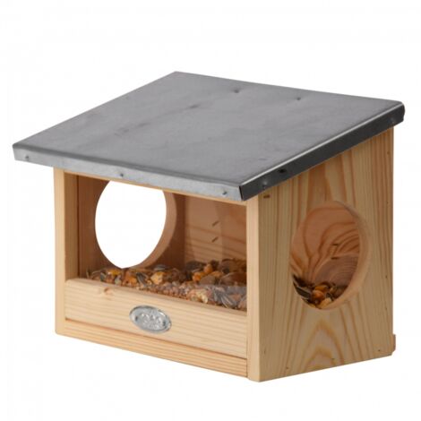 Esschert Design – Mangeoire en bois FSC pour écureuils – Fixation arrière – Dimensions 17,6 x 25,3 x 18,7 cm – Poids 1,48 kg