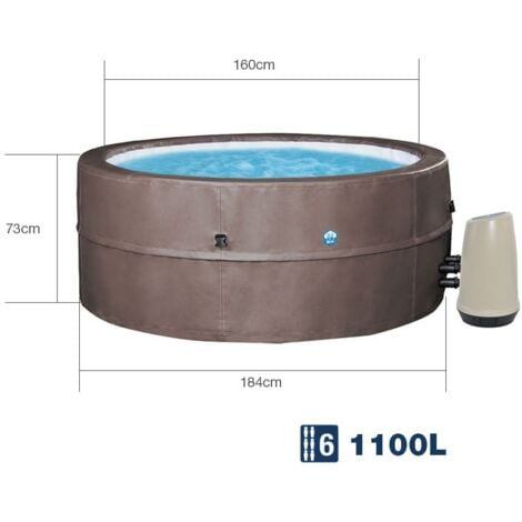 Spa portable semi-rigide Vita Premium rond Bulles 4-6 places - Netspa