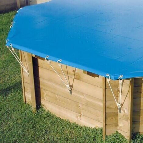 Bâche hiver pour piscine bois Azura 3,00 x 3,00 m