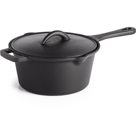 Casserole en fonte Napoleon 18 cm avec couvercle et côtés verseurs (1/2)