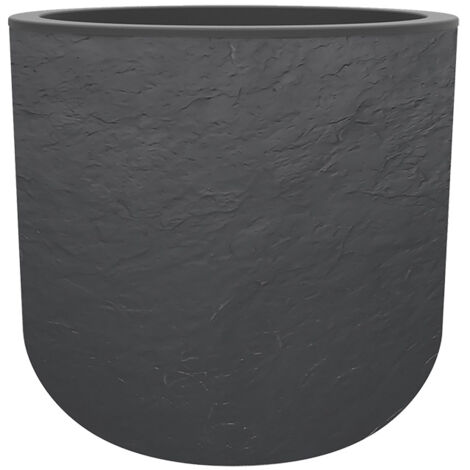 EDA – Pot à réserve d'eau rond en polypropylène anthracite – Ø 50 cm – Volume 67 L – Anti-UV – Fabriqué en France