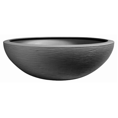 EDA – Pot à réserve d'eau en plastique anthracite – Ø 60 cm – Contenance 39 L – Résistant aux UV et au gel – Double paroi isolante