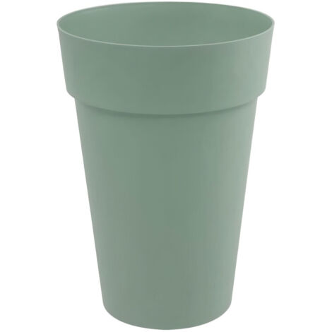 EDA – Pot à réserve d'eau rond en plastique Ø 46 cm – Hauteur 65 cm – Volume 67 litres – Résistant aux UV et au gel – Couleur vert laurier