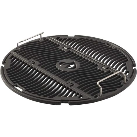 Grille en fonte émaillée pour barbecue charbon Kettle 57cm – Rabats pour ajout charbon – Compatible avec modèles Napoléon Rodéo (1/4)