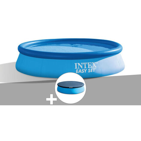 Intex – Piscine autoportée ronde 3,05 x 0,61 m – Volume 3,1 m³ – Filtration à cartouche incluse – Bâche de protection fournie