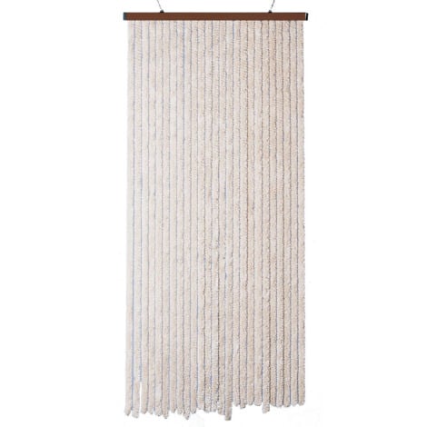 Rideau de porte chenille Florence Beige - 120 x 220 cm - Morel