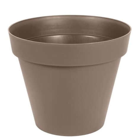 EDA – Pot de fleurs rond Ø80 x H66 cm – 170L en polypropylène recyclable – Résistant au gel et UV – Pour intérieur et extérieur