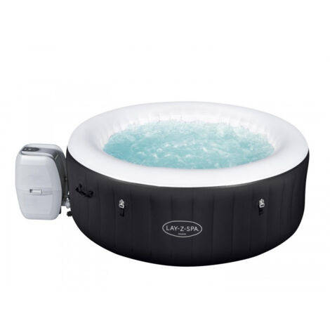 Bestway – Spa gonflable rond Lay-Z-Spa Miami 4 places – 120 jets Airjet – Volume 669L – Diamètre 1,80m – Hauteur 66cm – Matériau Duraplus