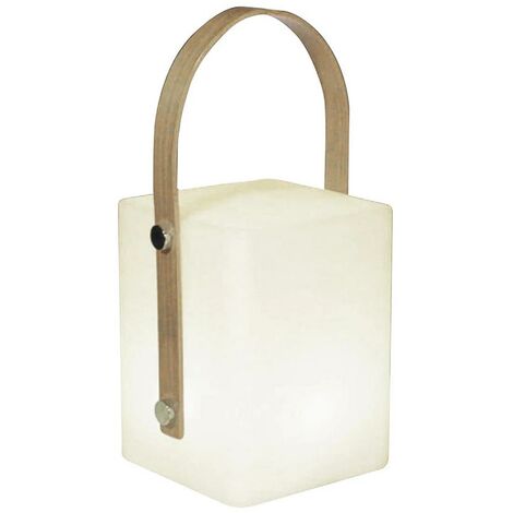 Lanterne sans fil poignée bambou LED blanc chaud/multicolore dimmable TIKY H 27 cm (1/10)