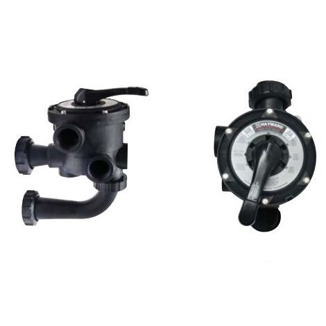 Hayward – Vanne multivoies piscine 6 positions – Montage latéral 1"1/2 – Manomètre inclus – SP0719SE
