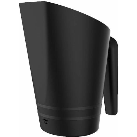 EDA – Pelle à granulés de bois noire 1 L – Système anti-poussière – Poignée ergonomique – Dimensions 11,8 x 15,8 x 18,2 cm