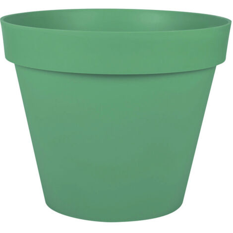 EDA – Pot à réserve d'eau rond 48 cm – Hauteur 40 cm – Vert laurier – Polypropylène – Usage intérieur et extérieur – Non-gélif et anti-UV