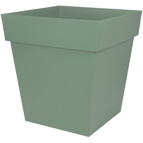 Soucoupe Carrée TOSCANE 40CM pour Pot de Fleurs 50CM Gris anthracite - Eda