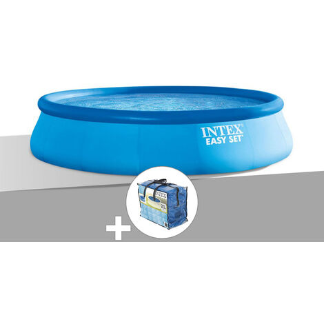 Kit piscine autoportée Intex Easy Set 4,57 x 1,07 m + Bâche à bulles