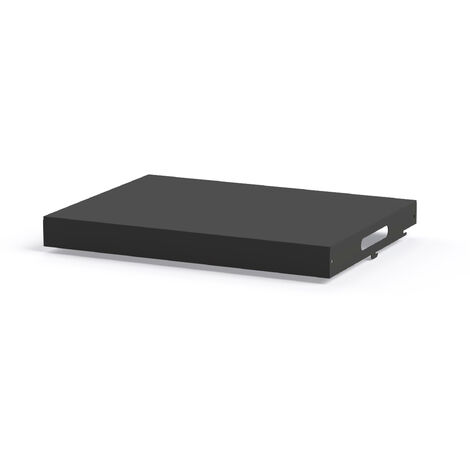 Le Marquier – Couvercle en acier noir pour chariot à plancha – Dimensions L.51 x P.37 x H.6 cm – Protection élégante pour plancha La Petite Française