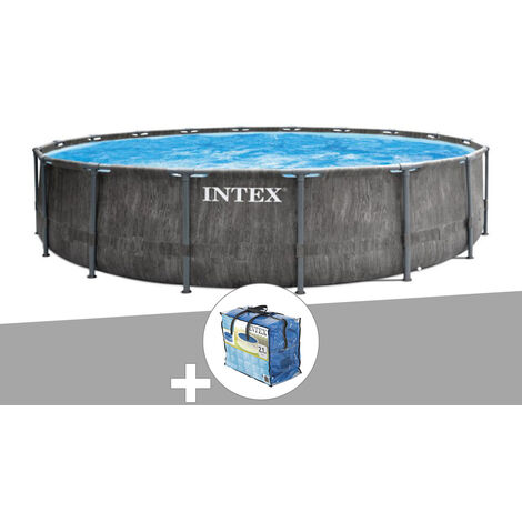 Kit piscine tubulaire Intex Baltik ronde 5,49 x 1,22 m + Bâche à bulles