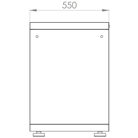 Meuble cuisson avec tablette pour cuisine extérieure - 80 x 55 cm - noir - Le Marquier