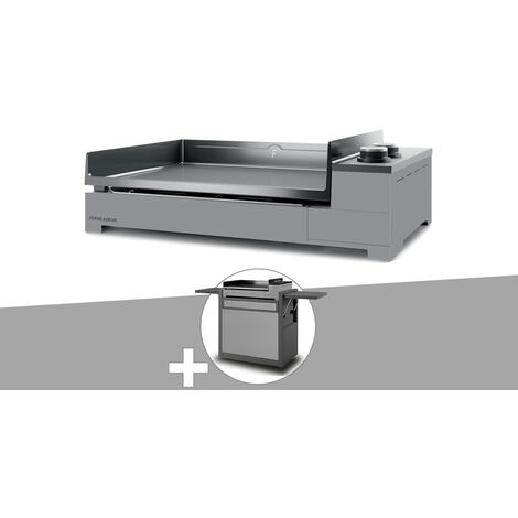 Plancha gaz Premium 60 acier avec chariot - Forge Adour
